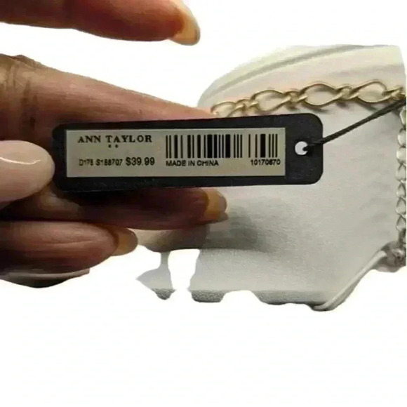 Ann Taylor 23" bib colla Necklace purple bronze gunmetal metallic beads amethyst - Picture 5 of 6